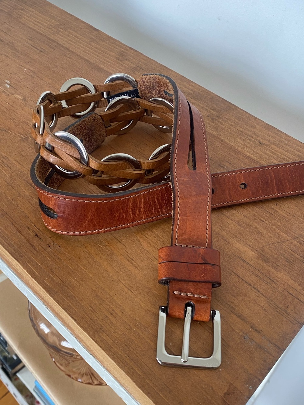 Brave Leather boho western brown belt